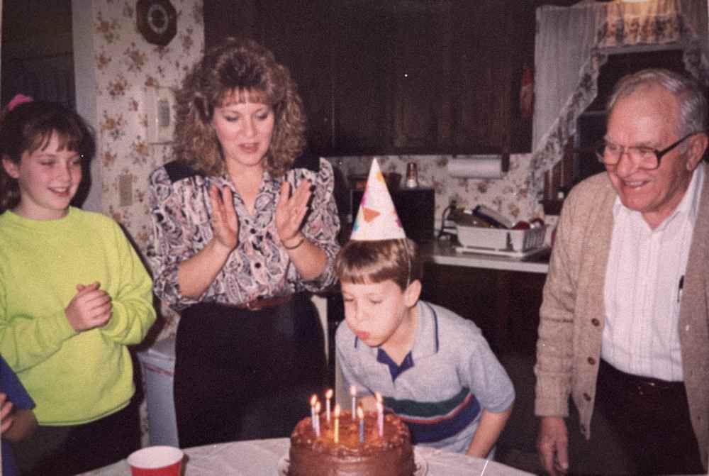 Before: the faded 1994 birthday photo
